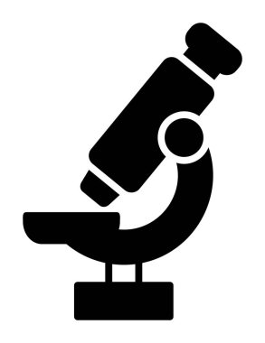 Mikroskop. Web simgesi basit illüstrasyon               