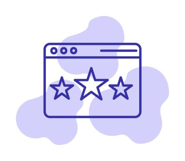 Web sayfası Geri bildirim simgesi, vektör illüstrasyonu