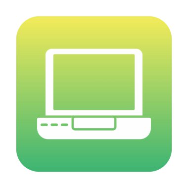 dizüstü bilgisayar simgesi, vektör illüstrasyonu basit tasarım 