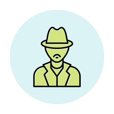 Dedektif ikon vektör illüstrasyonu