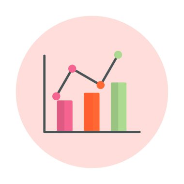 Grafik. Web simgesi basit illüstrasyon 