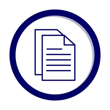 belge ikon vektör illüstrasyonu