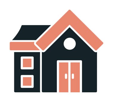 Eve. Web simgesi basit illüstrasyon