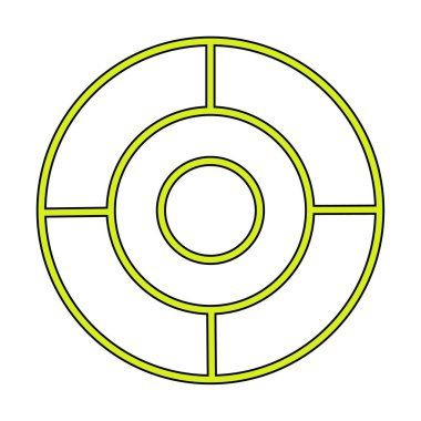 Basit hedef simgesi, hedef, vektör illüstrasyonu