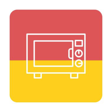 mikrodalga simgesi, vektör illüstrasyonu basit tasarım