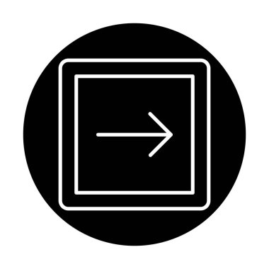 Sağ Ok simgesi, vektör illüstrasyonu basit tasarım