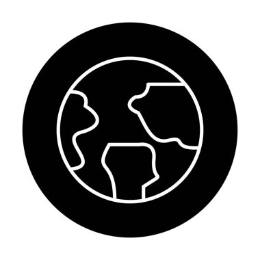 Dünya küresel ikonunun vektör illüstrasyonu