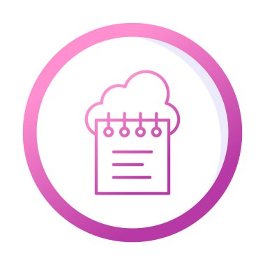 bulut veri çizgisi ikonu vektör illüstrasyonu