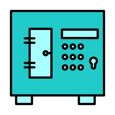 Güvenli kutu simgesinin vektör çizimi