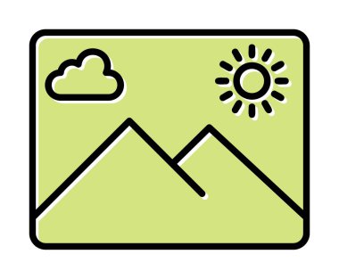 Resim simgesi. Web vektör illüstrasyonu