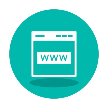 Basit web sitesi arayüzü simgesi, vektör illüstrasyonu