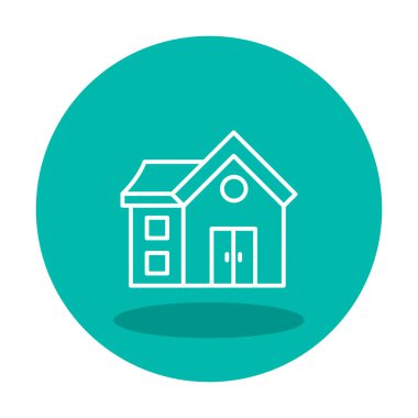 Eve. Web simgesi basit illüstrasyon