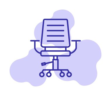 Ofis koltuğu. Web simgesi basit illüstrasyon