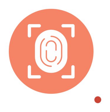 Parmak izi web simgesi vektör illüstrasyonu