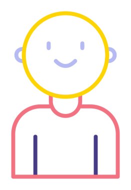 bebek oğlan simgesi, vektör illüstrasyonu