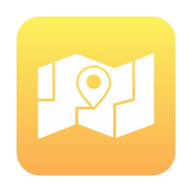 GPS konum vektörü simgesine sahip harita