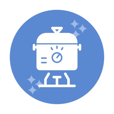 Yavaş Pişiren simge vektör çizimi