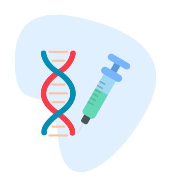 Gen yapısı simgesi. Mobil konsept ve web uygulamaları için bilim simgesi.