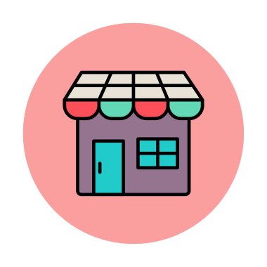 Dükkanı web simge vektör çizim