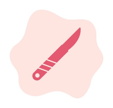 Cerrahi bıçak. Web simgesi basit illüstrasyon 