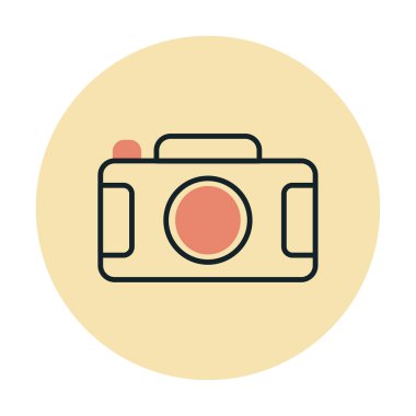 Kamera. Web simgesi basit illüstrasyon 