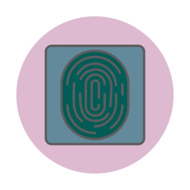 Parmak izi web simgesi vektör illüstrasyonu