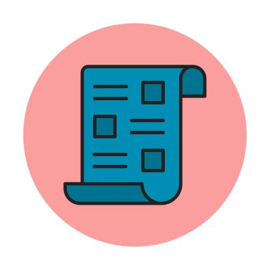 belge simgesi, vektör illüstrasyonu basit tasarım