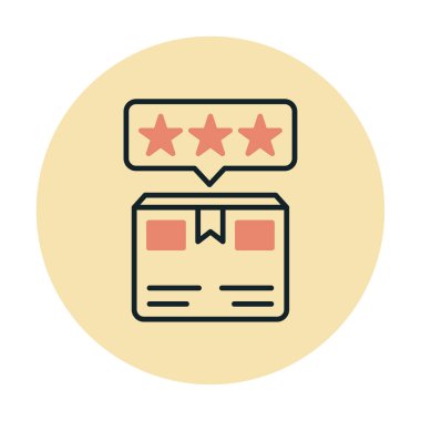 Teslimat kutusu simgesi, vektör illüstrasyonu basit tasarım