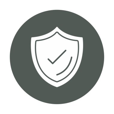 Güvenlik kalkanı simgesi koruma konsepti, vektör illüstrasyonu