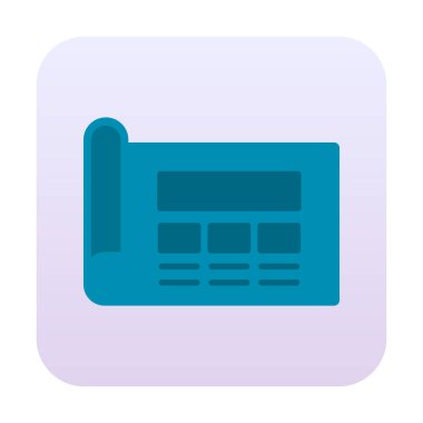 Şablon simgesi, vektör illüstrasyonu basit tasarım