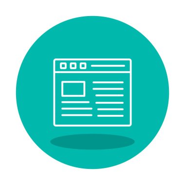Web sayfası simgesi, vektör illüstrasyonu basit tasarım
