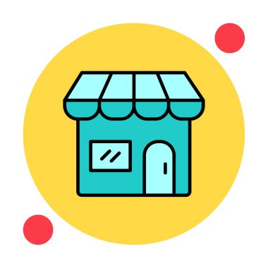 Dükkanı web simge vektör çizim