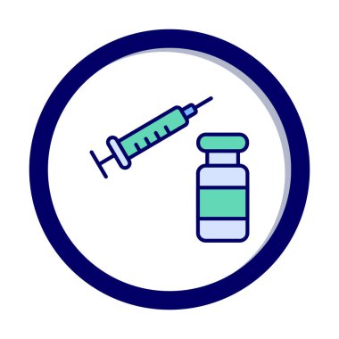 Şırınga web simgesi, vektör çizim 