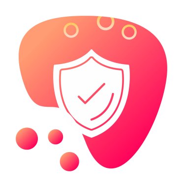 Güvenlik kalkanı simgesi koruma konsepti, vektör illüstrasyonu