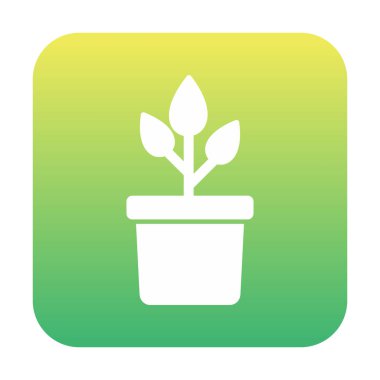 pot simge vektör çizim bitki