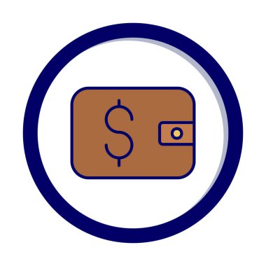 wallet icon, vector illustration simple design