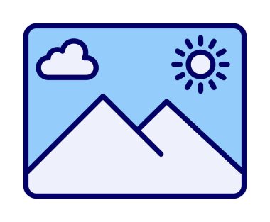 Resim simgesi. Web vektör illüstrasyonu