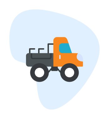 Canavar kamyon simgesi vektör illüstrasyonu