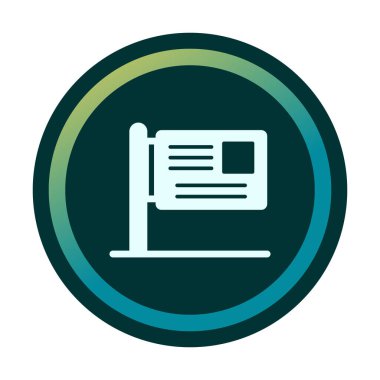 Reklam panosu. Web simgesi basit illüstrasyon