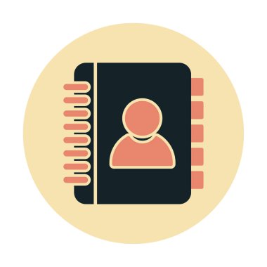 Kişi Kitabı simgesi, vektör illüstrasyonu