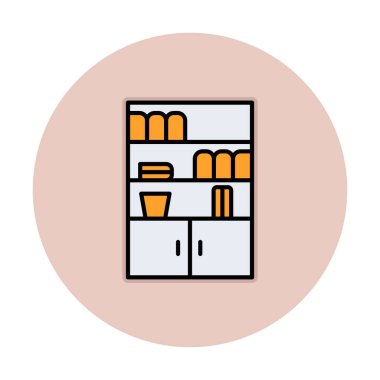 Dolap simgesi, vektör illüstrasyonu basit tasarım