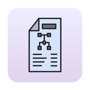 Dosya vektör simgesini çalıştır. Yazdırma, mobil ve web uygulamaları için kullanılabilir.