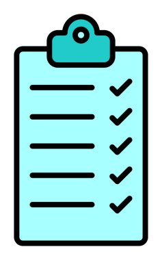 Kontrol listesi vektör simgesi modern basit vektör illüstrasyonu