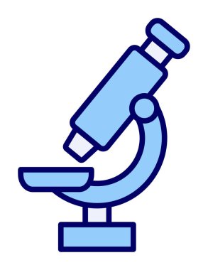 Mikroskop. Web simgesi basit illüstrasyon               