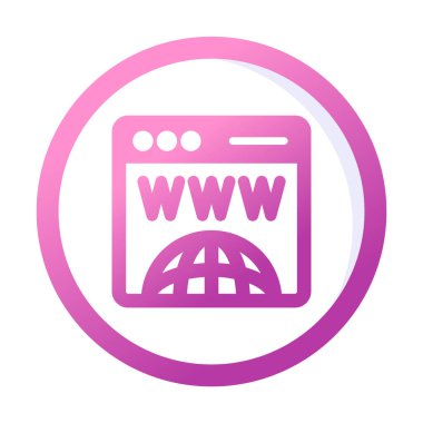 Basit web sitesi arayüzü simgesi, vektör illüstrasyonu