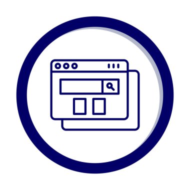 tarayıcı web sayfası simgesi, vektör illüstrasyonu