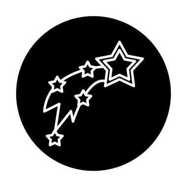 Kayan Yıldızlar simge vektör çizimi