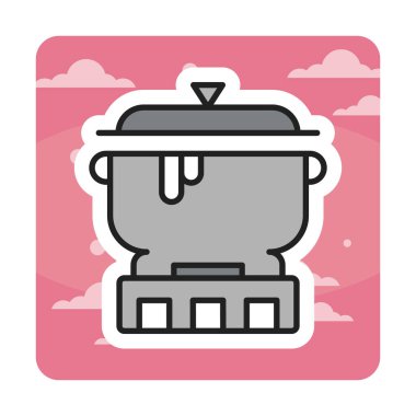 pişirme tencere vektör çizim