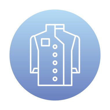 Chef Coat web simgesi, vektör illüstrasyonu