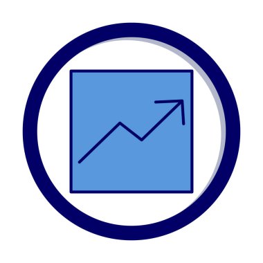 Basit iş ekonomisi grafik simgesi, vektör illüstrasyonu